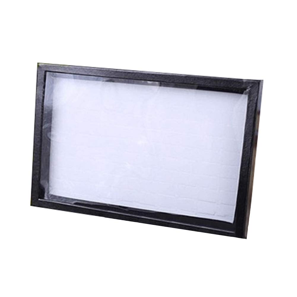 MGGSNDI 100 Grids Ring Display Box - Jewelry & Makeup Organizer with Black + White Tray - Perfect for Tabletop Display, Storage, and Retail Showcase - Ideal for Jewelry Shops, Makeup Artists, and Home Organization