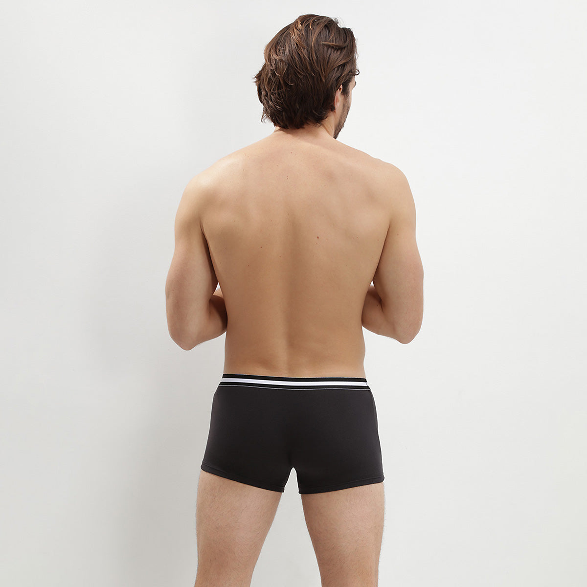 4 Pack Black Cotton Men's Boxer Briefs - Soft & Breathable Underwear for Everyday Comfort - Perfect for Workout, Sleep & Daily Wear