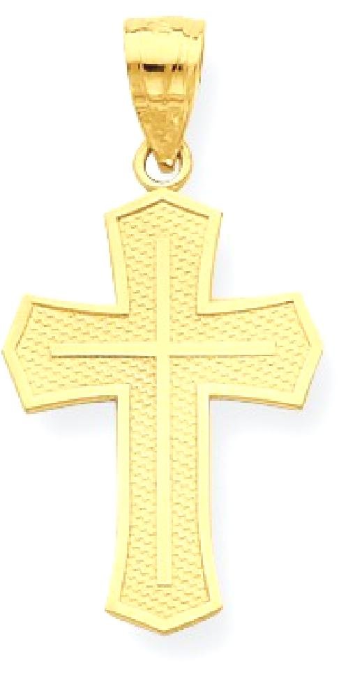 10K Solid Yellow Gold Jesus Christ Reversible Necklace - Latin Mexican Holy Cross Pendant Charm for Women & Men | Religious Jewelry Gift for Baptism, First Communion, Confirmation & Everyday Wear