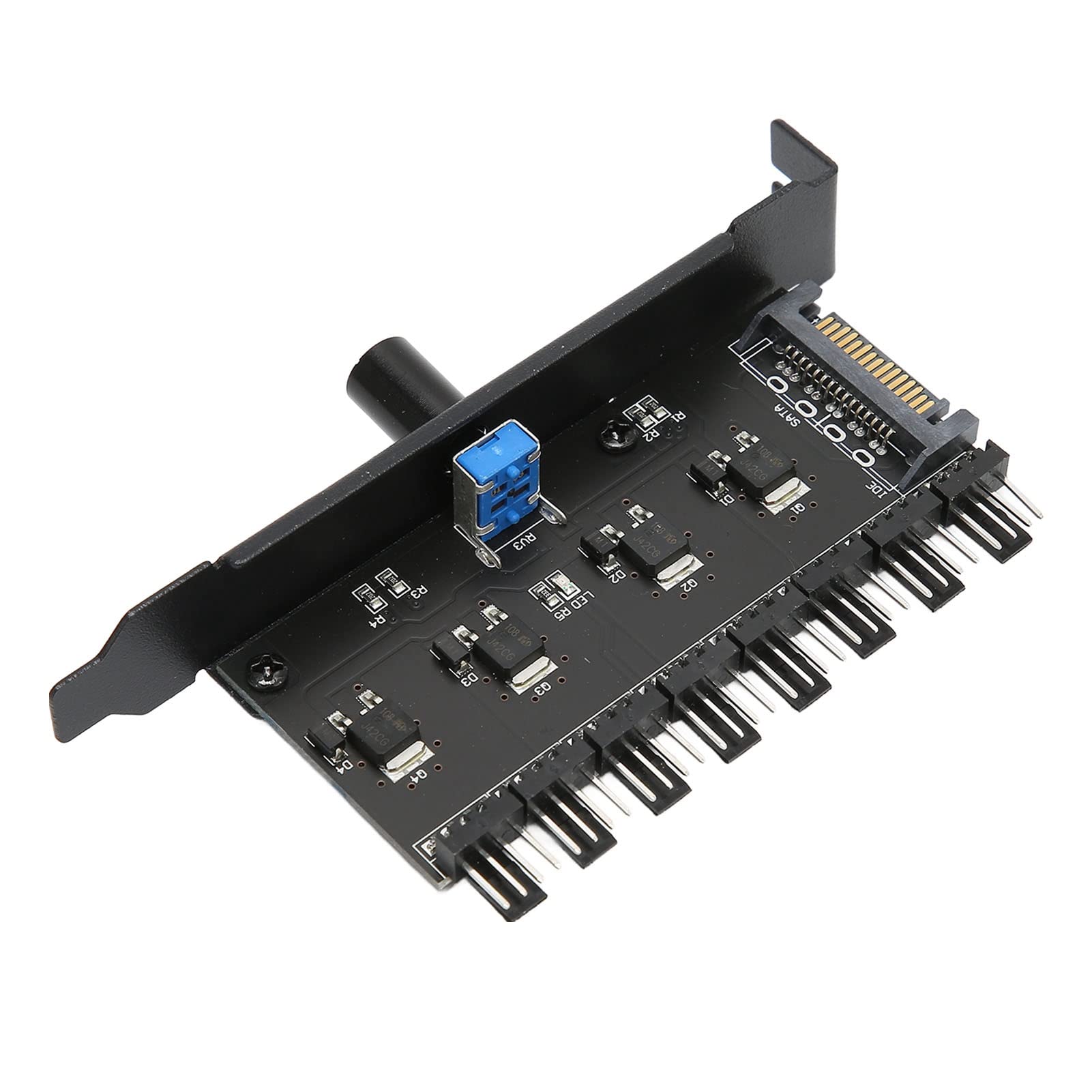 High-Performance PC Fan Hub - Low Loss Fan Speed Controller for CPU Case & Water Cooling Systems | Perfect for Gaming Rigs & Custom PC Builds