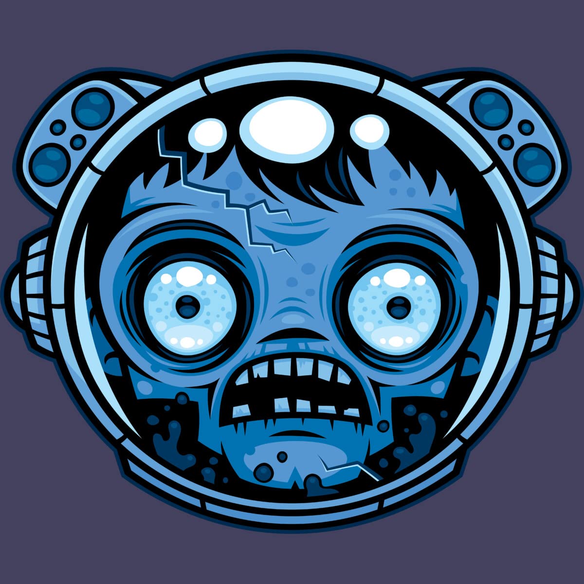 Design By Humans Women's Zombie Astronaut Graphic Racerback Tank Top - Soft Cotton Sleeveless Shirt for Casual Wear, Gym & Summer Outfits