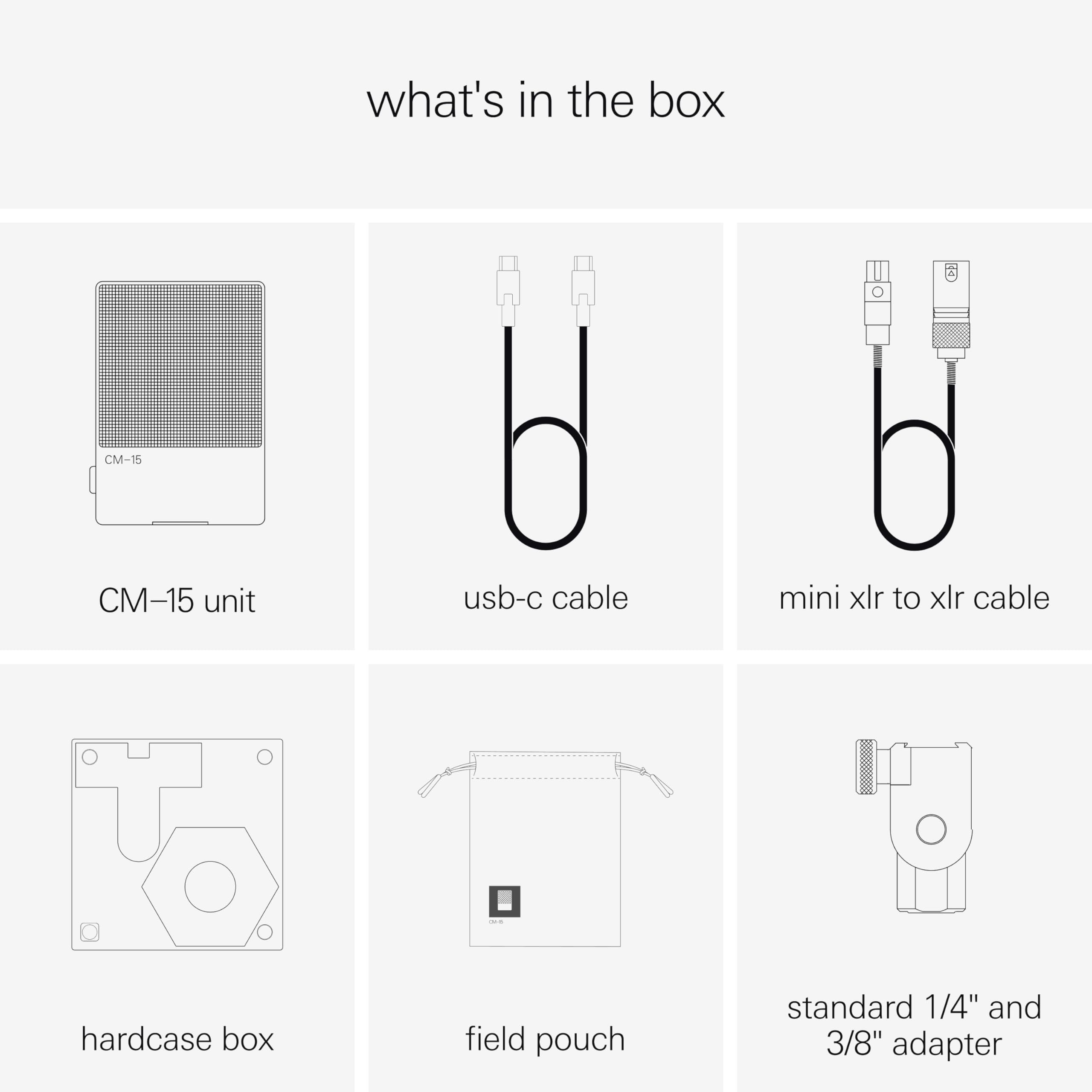 Teenage Engineering CM-15 USB-C Condenser Microphone - Portable Studio Mic with 48V Phantom Power, 3.5mm Line Out, 10-Hour Battery & Gain Control | Perfect for Podcasting, Voiceovers & Mobile Recording