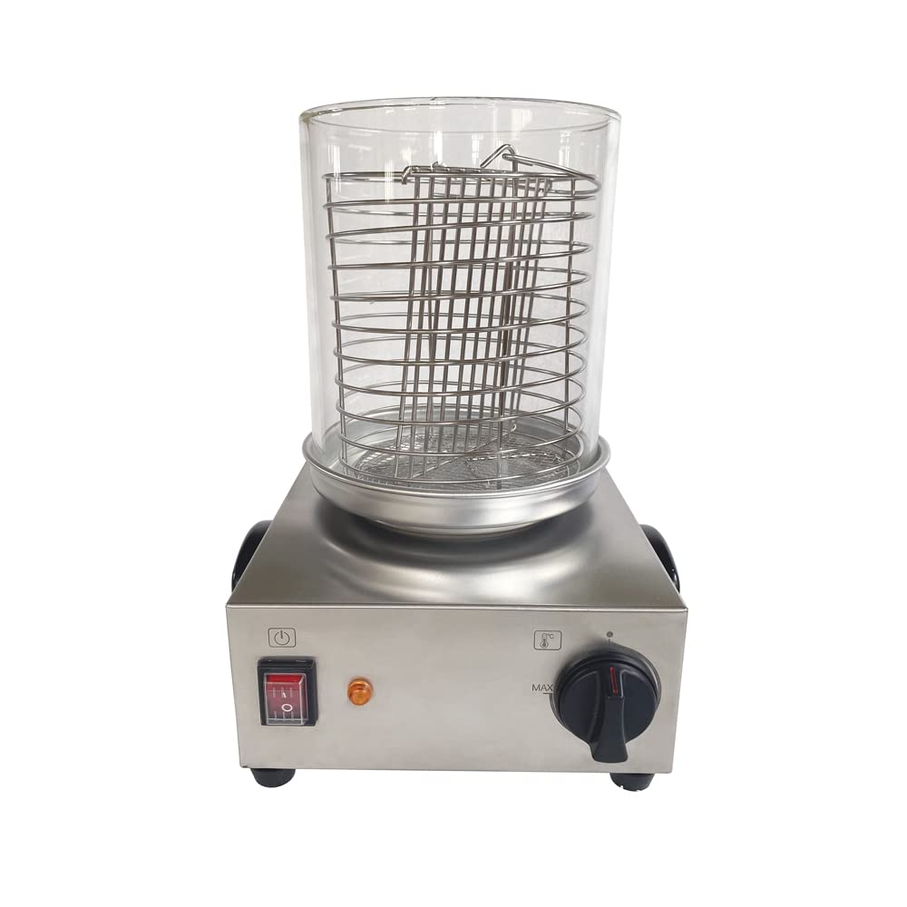 Commercial Hot Dog Warmer & Bun Toaster with Temperature Control - 110V Electric Sausage Grilling Machine for Restaurants, Food Trucks & Catering Events - Perfect for Fast Food Service, Concessions & Outdoor Cooking