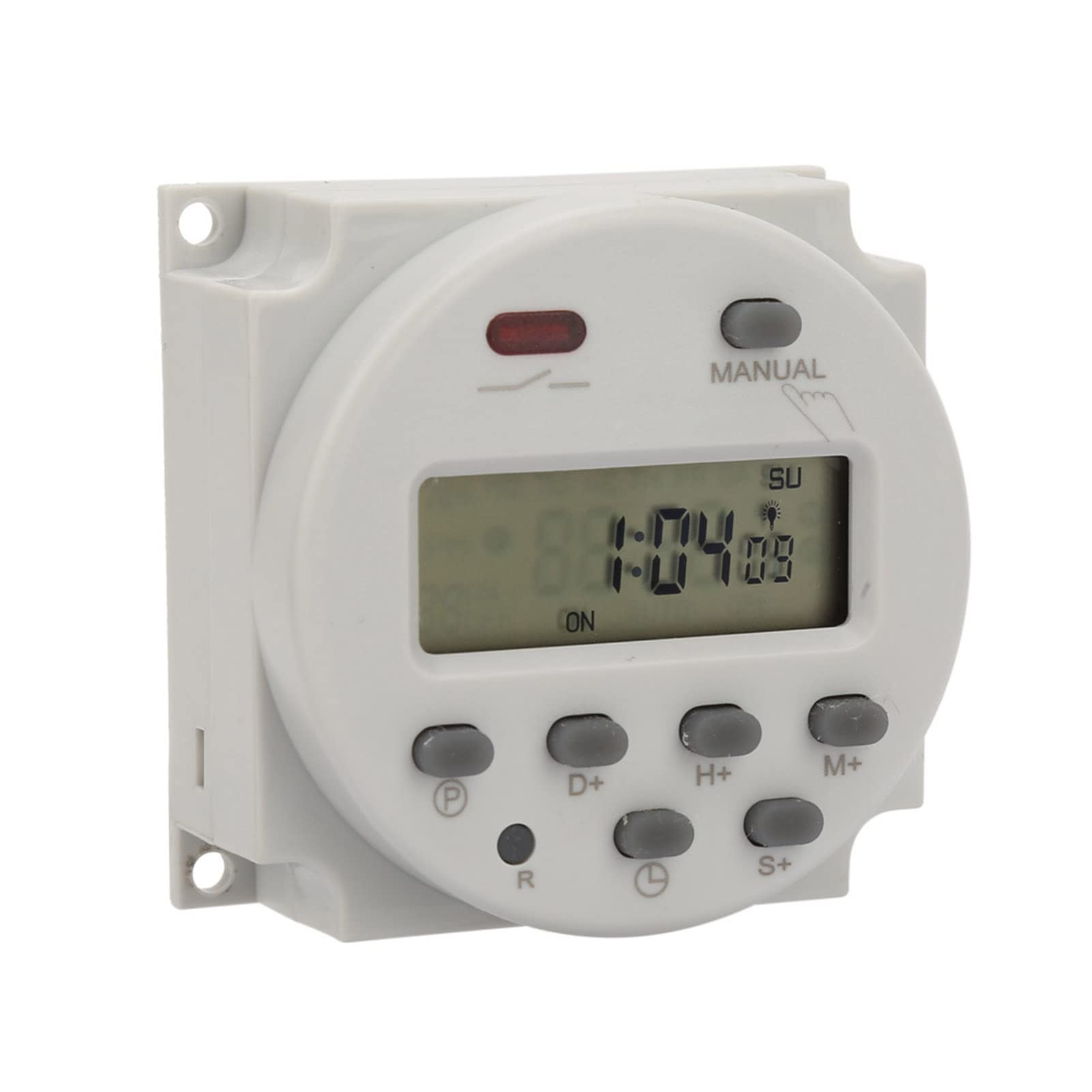 Mini Programmable Timer Switch - 1 Second to 168 Hours Digital Countdown Timer with 5V/12V/24V/110V/220V Compatibility - Wall/Panel Mount Electronic Time Control Device for Home Automation, Aquariums, Grow Lights & Industrial Equipment (12VDC)