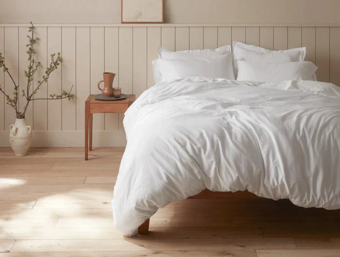 Premium Organic Cotton Sateen Duvet Cover Set - Soft Cloud-Like Comfort for Bedroom - Queen/King Size - Breathable Luxury Bedding for All Seasons