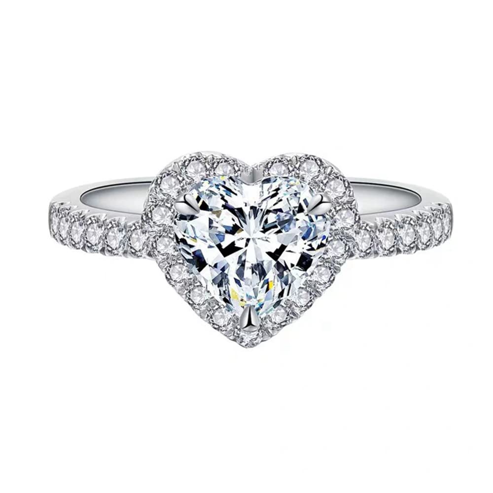 1.33 Carat Moissanite Heart Engagement Ring for Women - 10K 14K 18K Gold Wedding & Anniversary Band - Romantic Proposal Gift for Her, Valentine's Day & Special Occasions