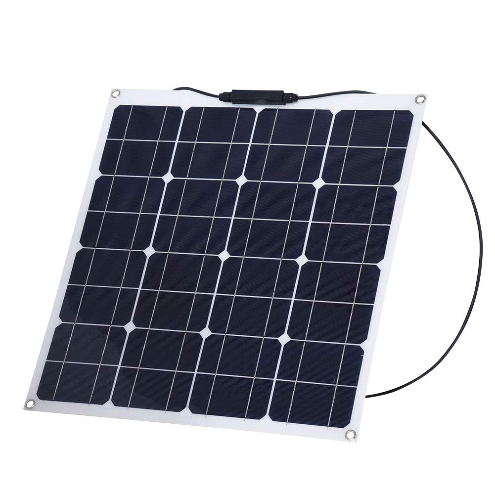 50W 12V Solar Panel Charger - High Efficiency Portable Solar Charger for Home, Outdoor, Camping & Emergency Power - Ultra Thin Lightweight Solar Battery Charger for Phones, Tablets & USB Devices