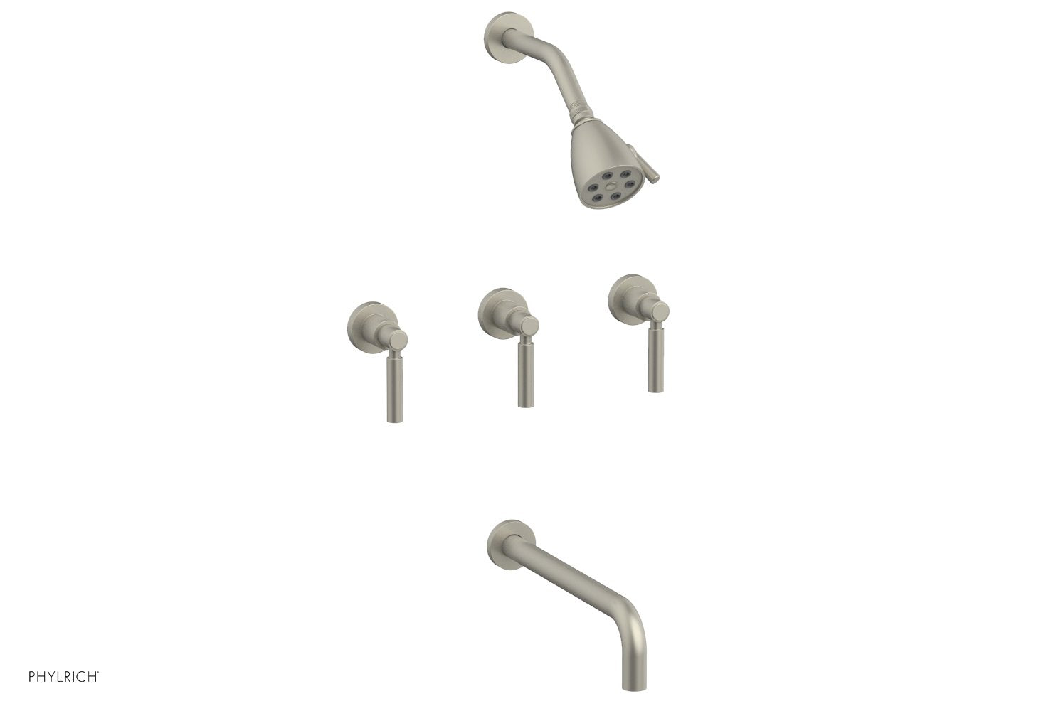 Premium 3-Handle Tub and Shower Faucet Set with 12
