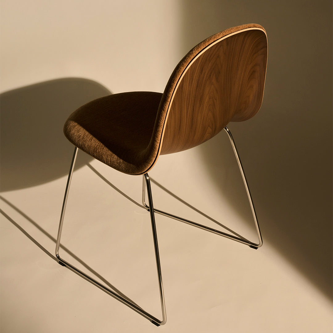 Gubi 3D Dining Chair with Sledge Base - Front Upholstered Modern Design for Kitchen, Dining Room & Restaurant | Comfortable & Stylish Seating Solution