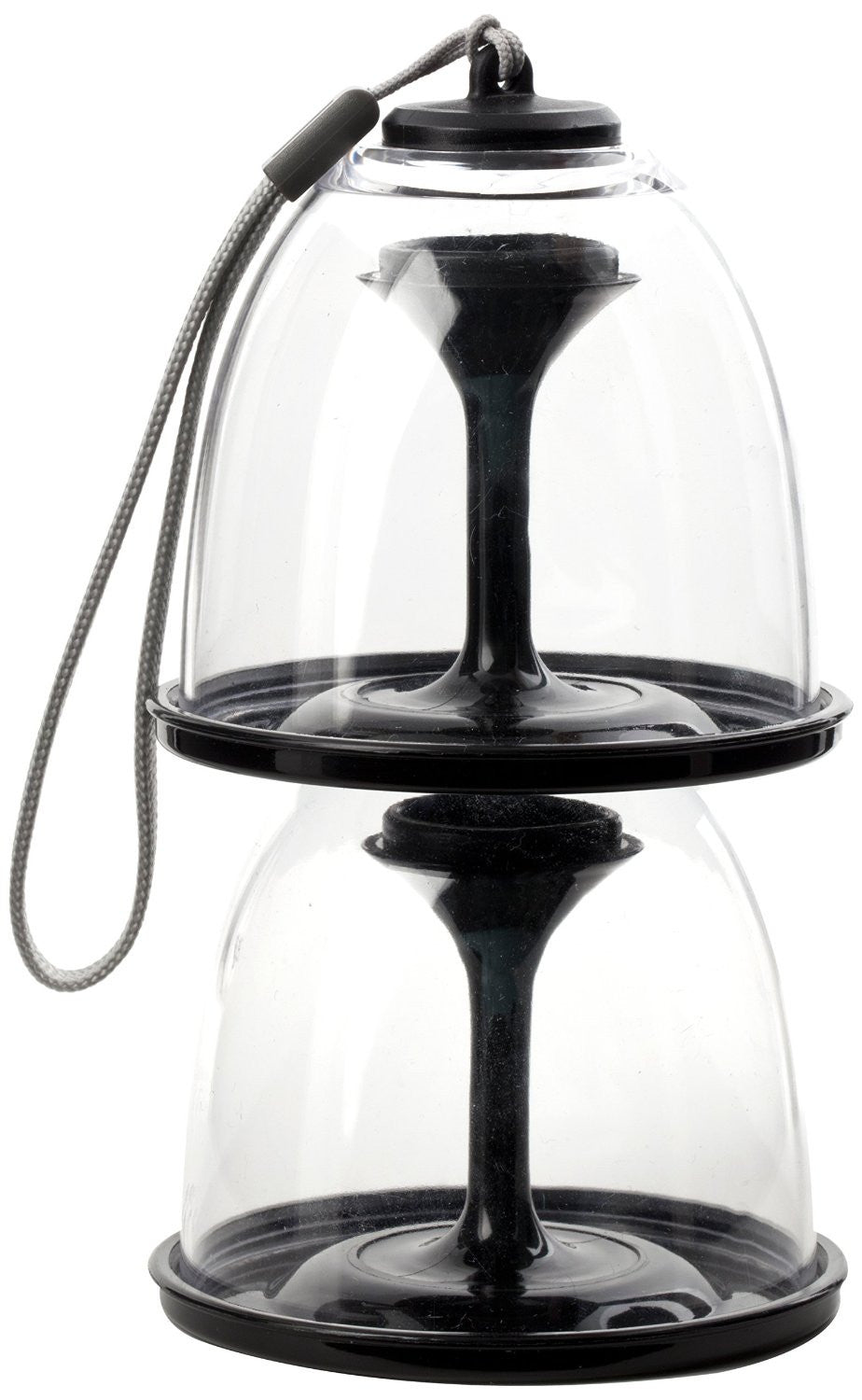 Kikkerland 2-Piece Stackable Wine Glasses Set - Portable Travel Wine Cups for Camping, Picnics & Outdoor Adventures