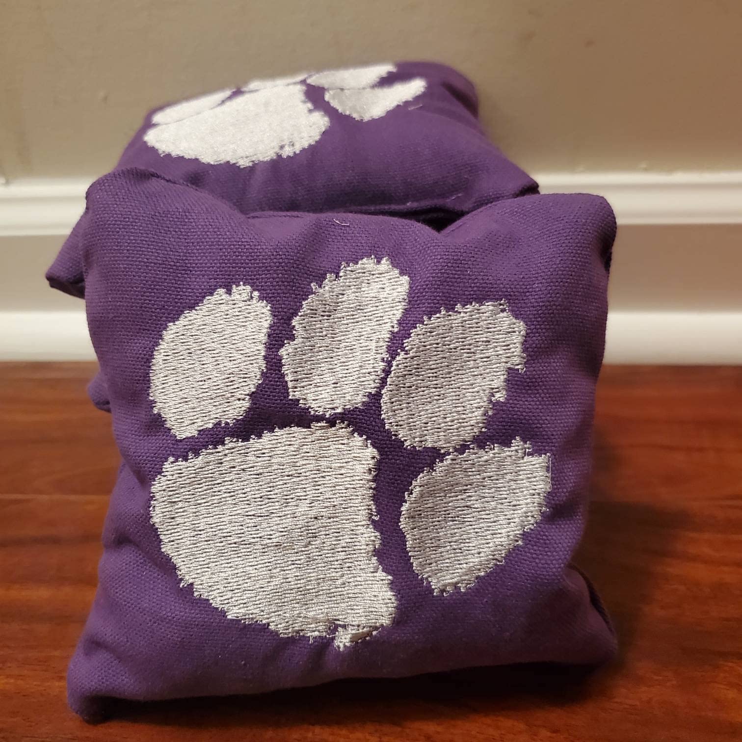 Premium Clemson Cornhole Bags Set of 8 - Official Regulation Weight & Size for Competitive Play - Perfect for Tailgating, Backyard Parties & Outdoor Games
