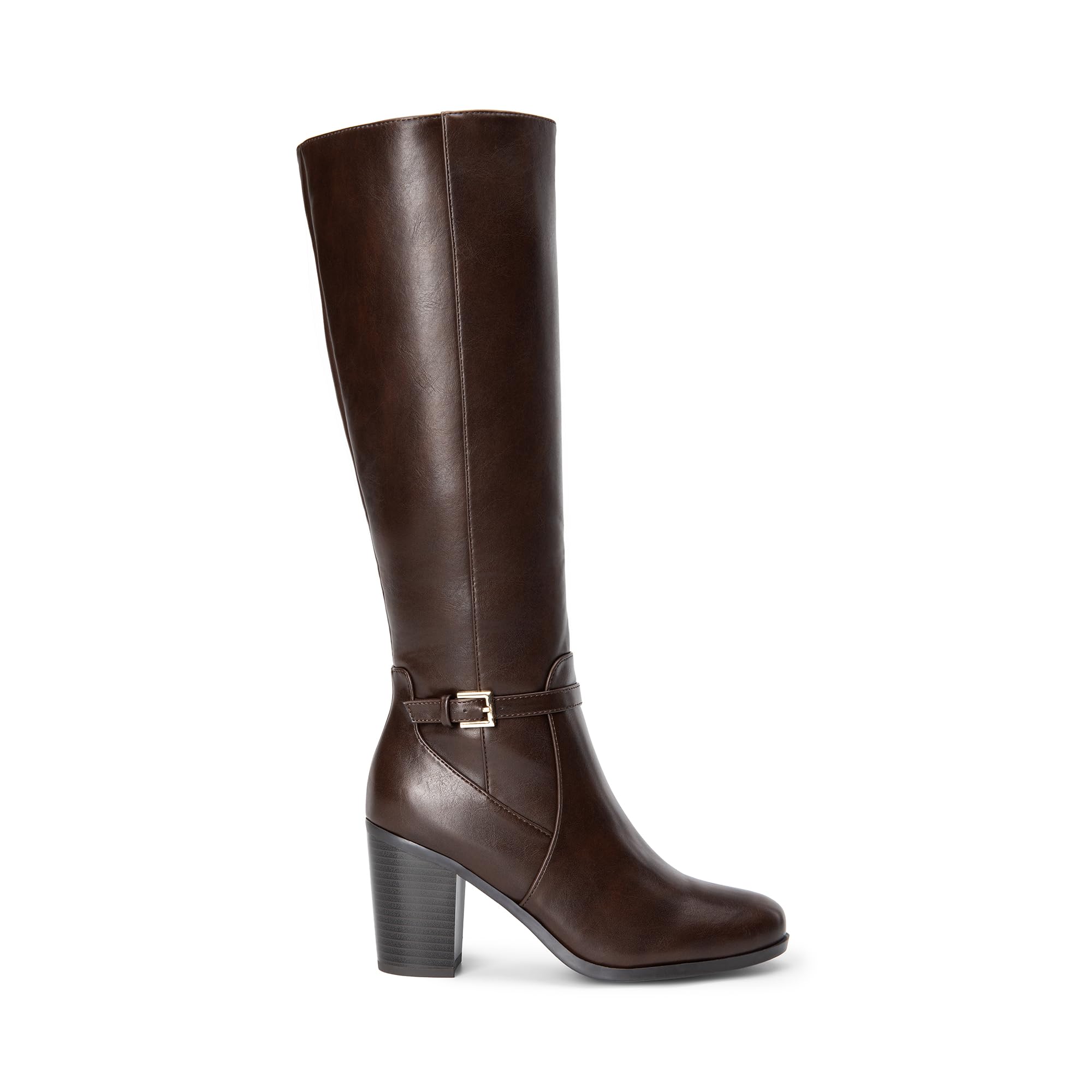 DREAM PAIRS Women's Knee High Boots - Comfortable Chunky Block Heel Riding Boots with Pointed Toe & Side Zipper | Suede Tall Boots for Fall & Winter | Perfect for Casual Outfits, Office Wear & Date Nights