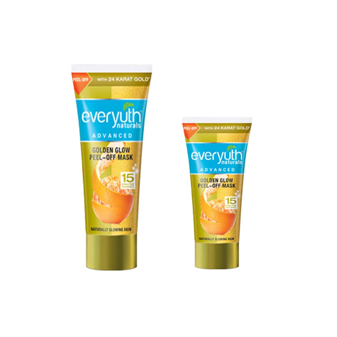 Everyuth Naturals Golden Glow Peel Off Face Mask - 50g & 90g Combo Pack for Deep Cleansing & Brightening - Perfect for Spa Night & Self-Care Routine