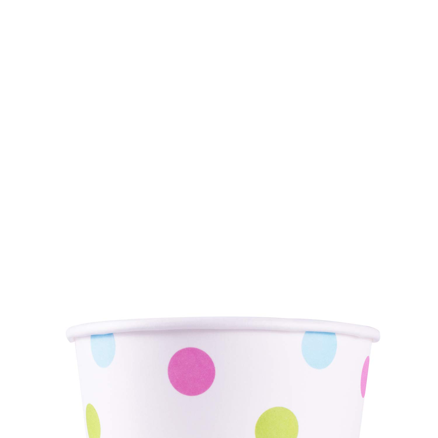 12oz (1000 ct) Disposable Paper Ice Cream Cups & Soup Bowls - Hot/Cold Food Containers for Ice Cream, Gelato, Yogurt, Soup & Snacks - Perfect for Parties, Catering & Dessert Shops - Dotted Design