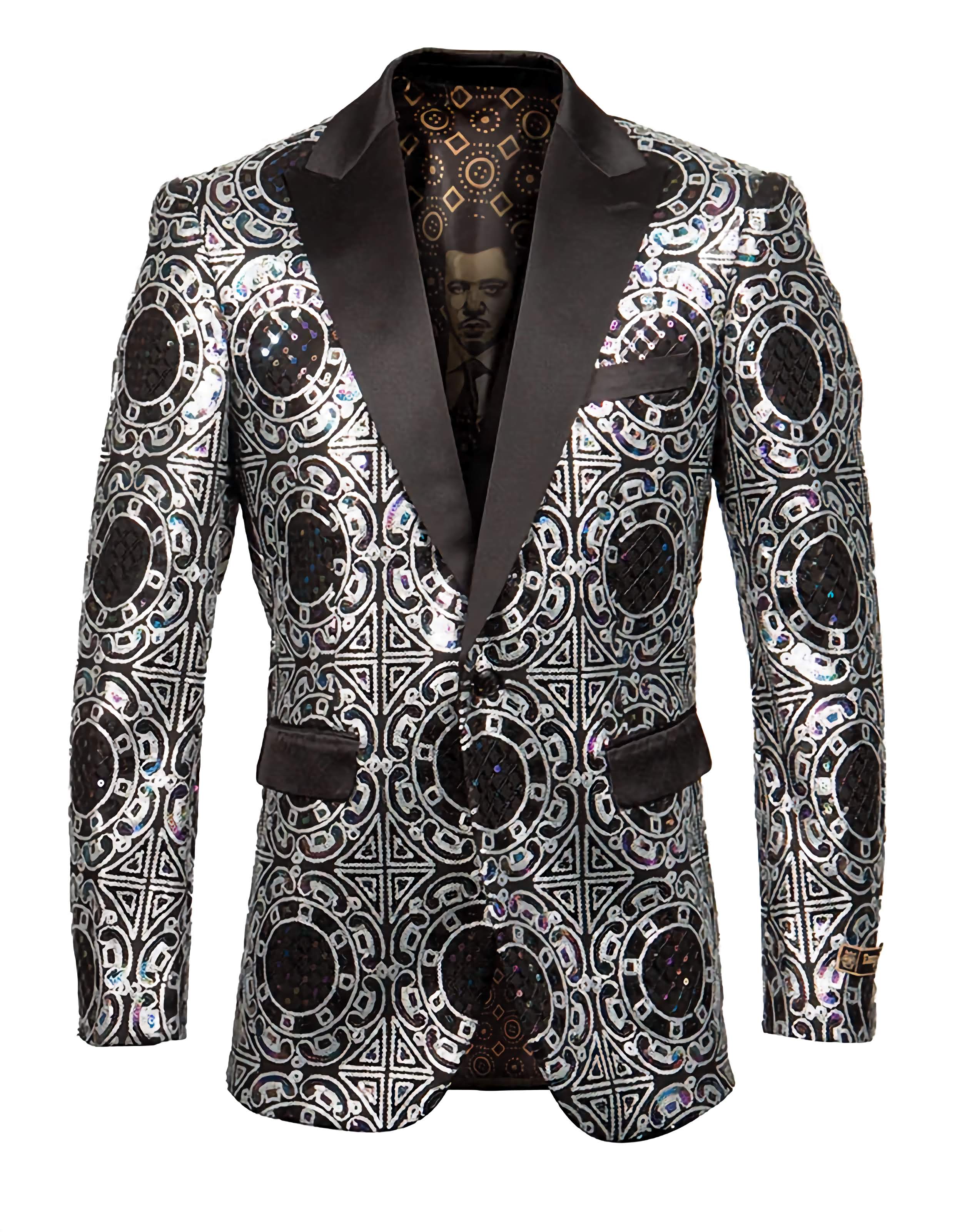Stylish Silver Slim Fit Peak Lapel Sports Coat for Men | Formal & Business Attire | Perfect for Weddings, Office & Special Events