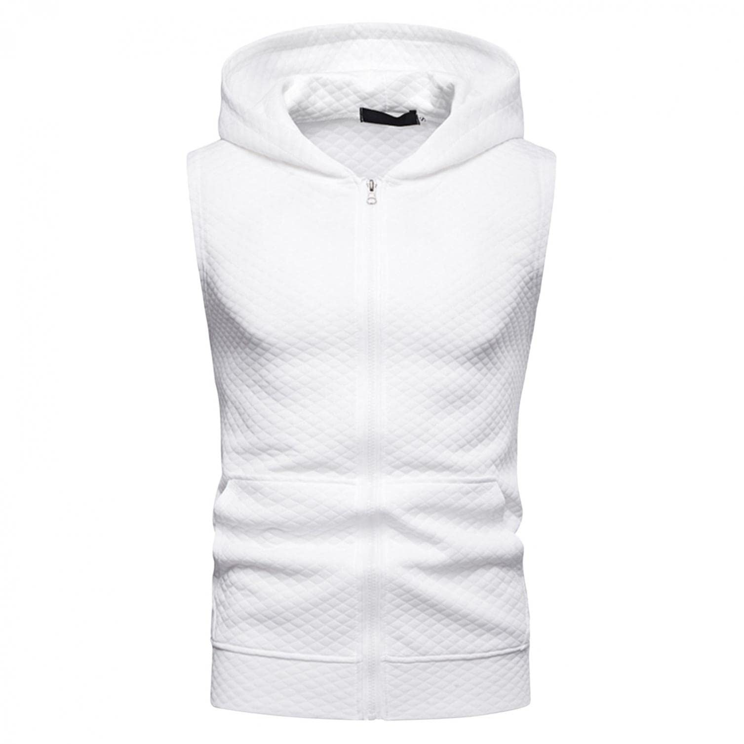 Men's Workout Hooded Tank Tops - Sleeveless Gym Hoodies & Waffle Zip Tees for Bodybuilding - Muscle Shirts for Training, Running & Fitness | Perfect for Gym, Outdoor Workouts & Casual Wear