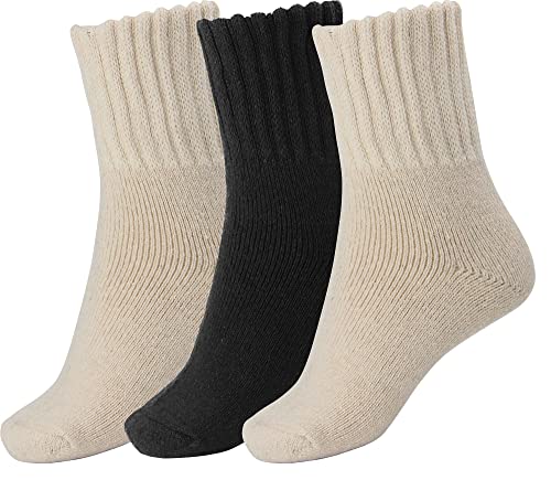 Cream Cream Black -3 Pairs