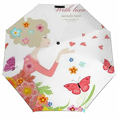 Lovely Girl Blond Hair Butterflies Romantic