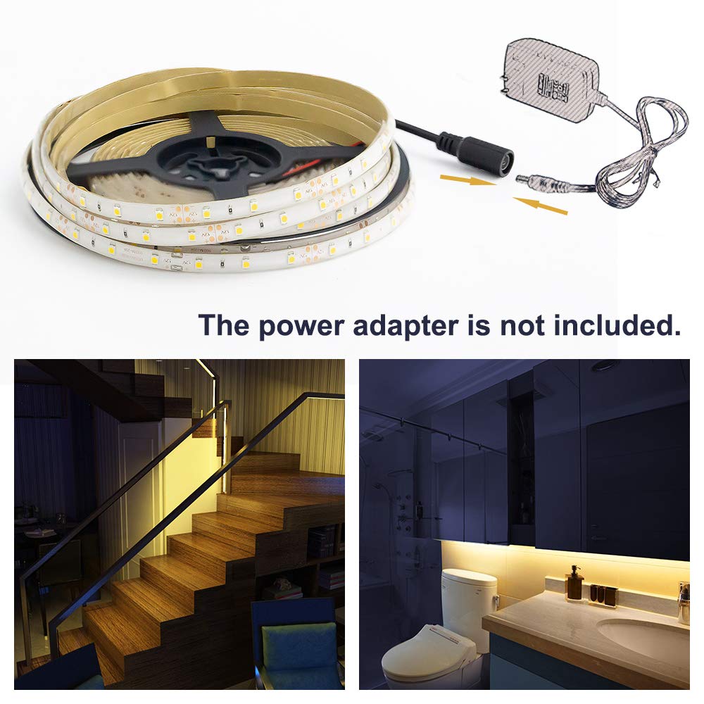 16.4ft LED Strip Lights 300 LEDs - Flexible RGB Tape Lights for Home, Kitchen, Bedroom, Bar - Warm White | Indoor Decoration & Accent Lighting (Power Supply Not Included)