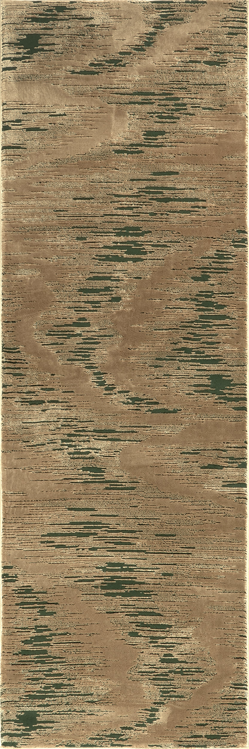 Karnali Abstract Washable Rug - Eco-Friendly Green Area Rug for Living Room, Bedroom, or Office Decor