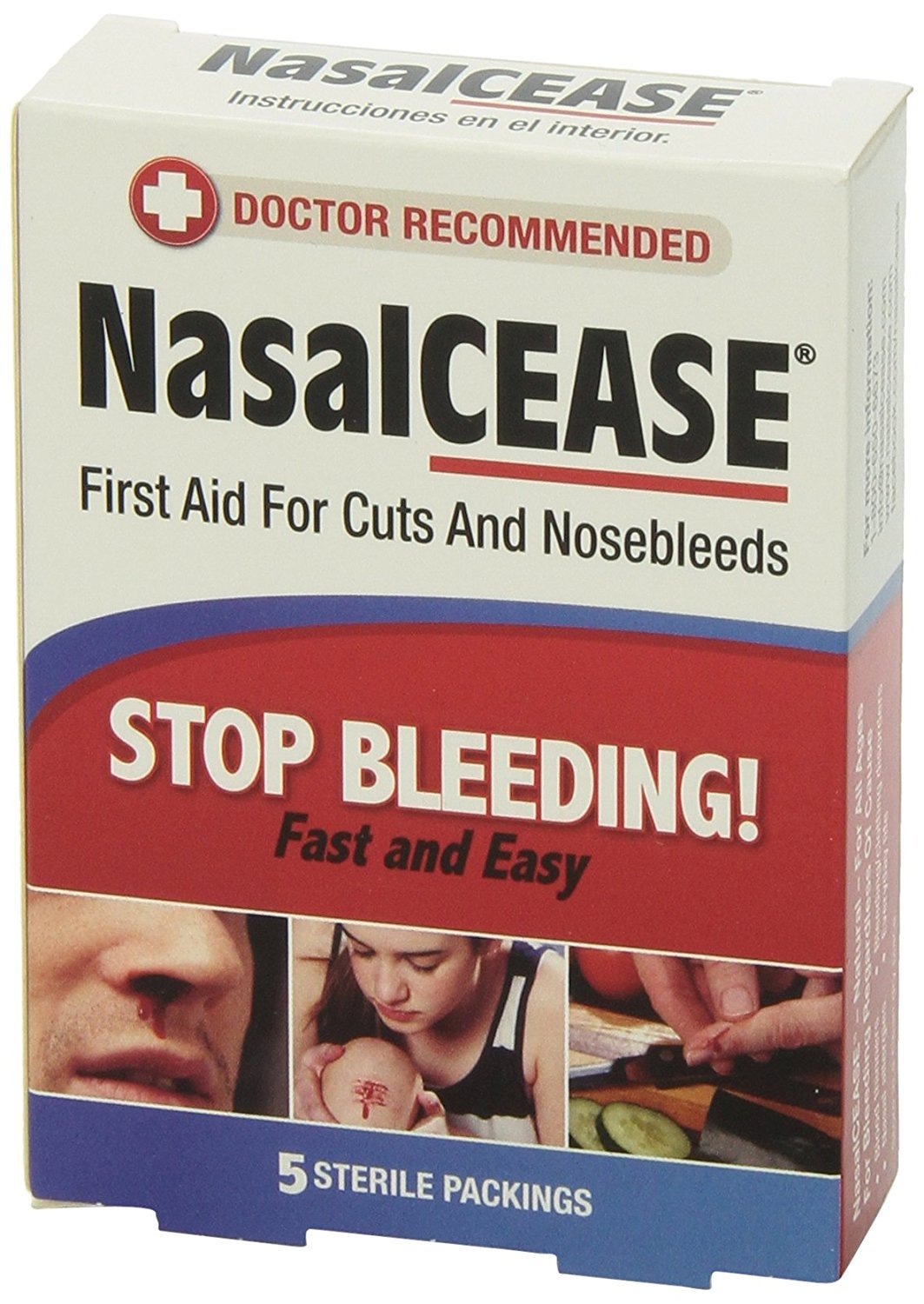First Aid Nosebleed Stoppers - 5 Count Pack | Quick & Safe Nosebleed Treatment for Kids & Adults | Perfect for Home, School & Emergency Kits