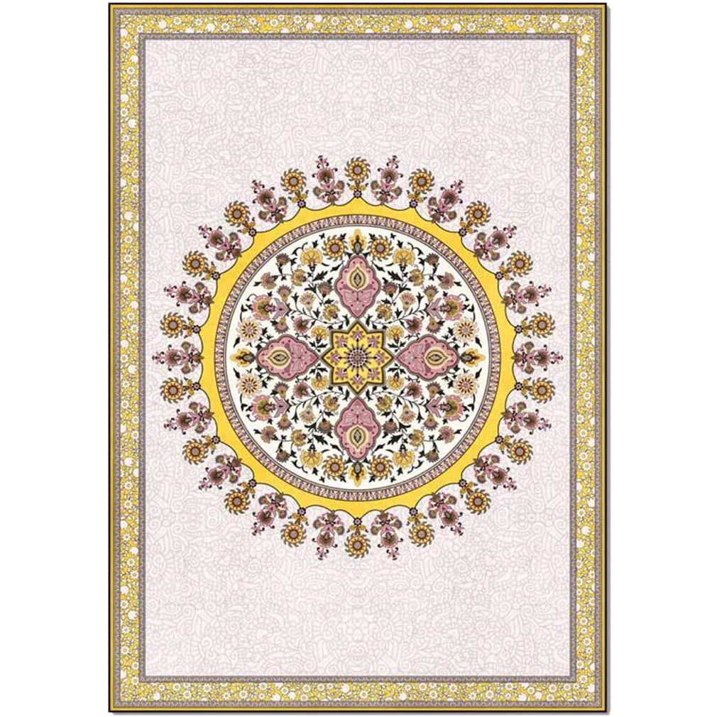 Boho Floral Area Rug 3'x7' - Soft Non-Slip Indoor Outdoor Rug for Living Room, Bedroom, Courtyard, Kitchen Runner - Distressed Bohemian Style Home Decor Carpet (Yellow) | Perfect for Boho Chic Decor, Cozy Home Makeover & High-Traffic Areas
