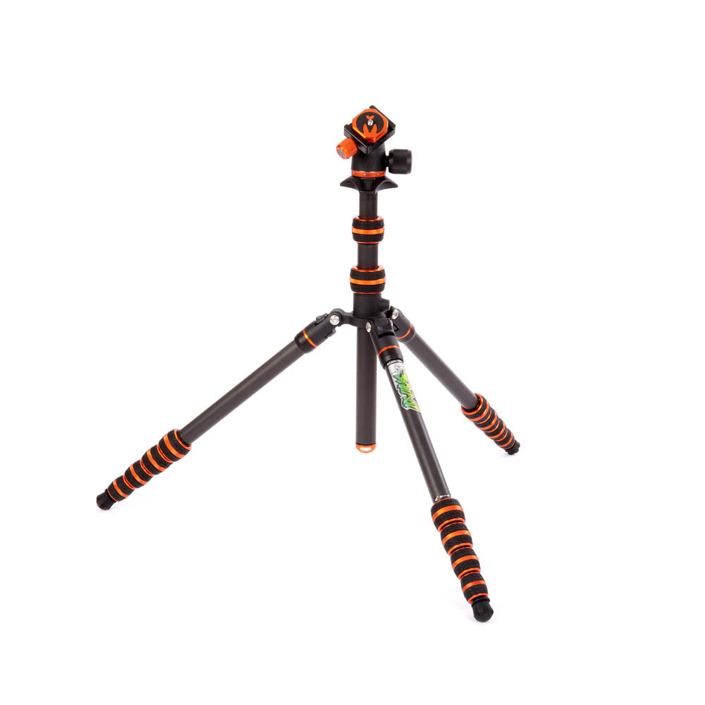 3 Legged Thing Punks Brian 2.0 Carbon Fiber Tripod with AirHed Neo 2.0 Ball Head - Lightweight Professional Camera Tripod for Travel, Photography & Videography - Black