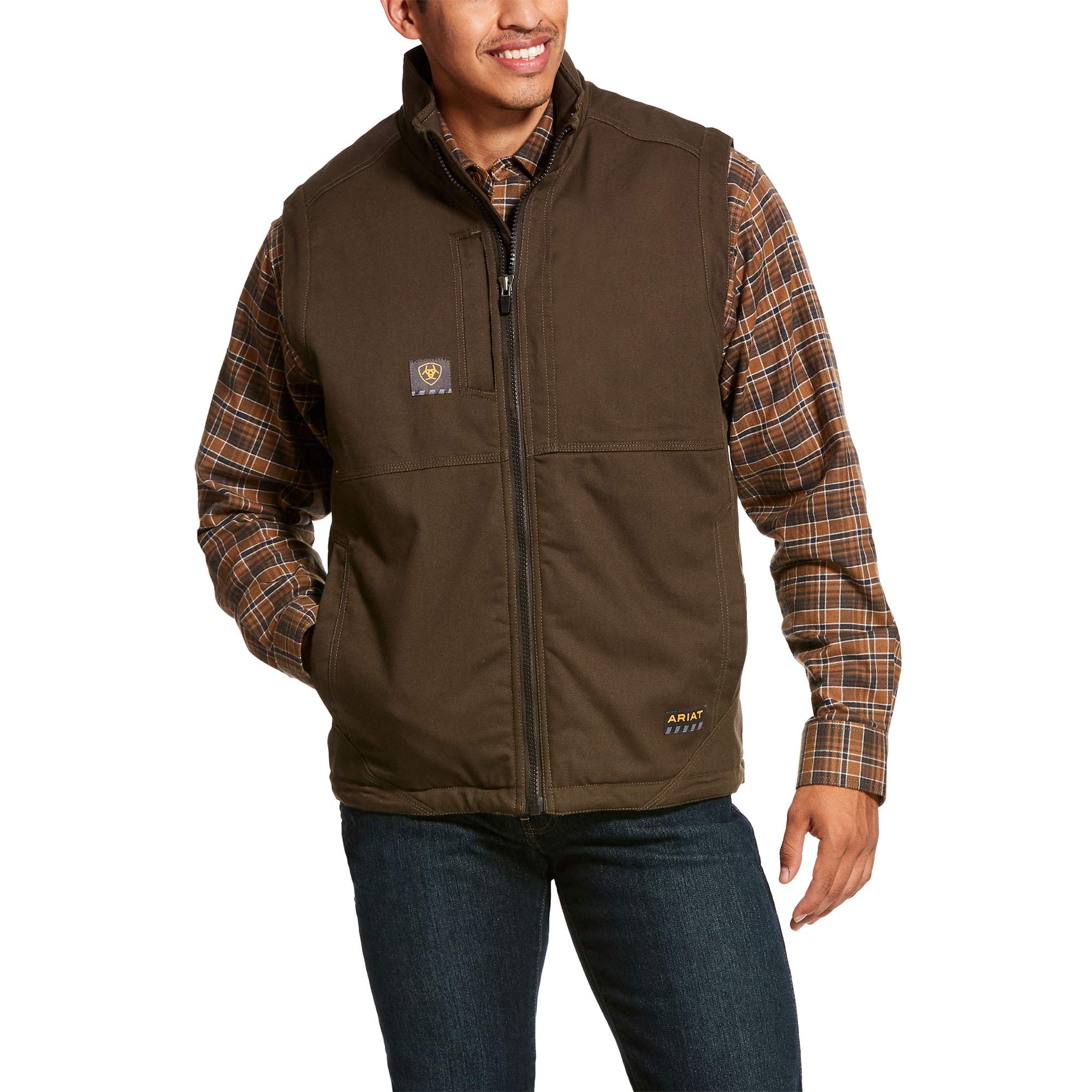 Ariat Men's Rebar Duracanvas Vest - Durable Work Vest for Outdoor Activities, Hunting & Casual Wear