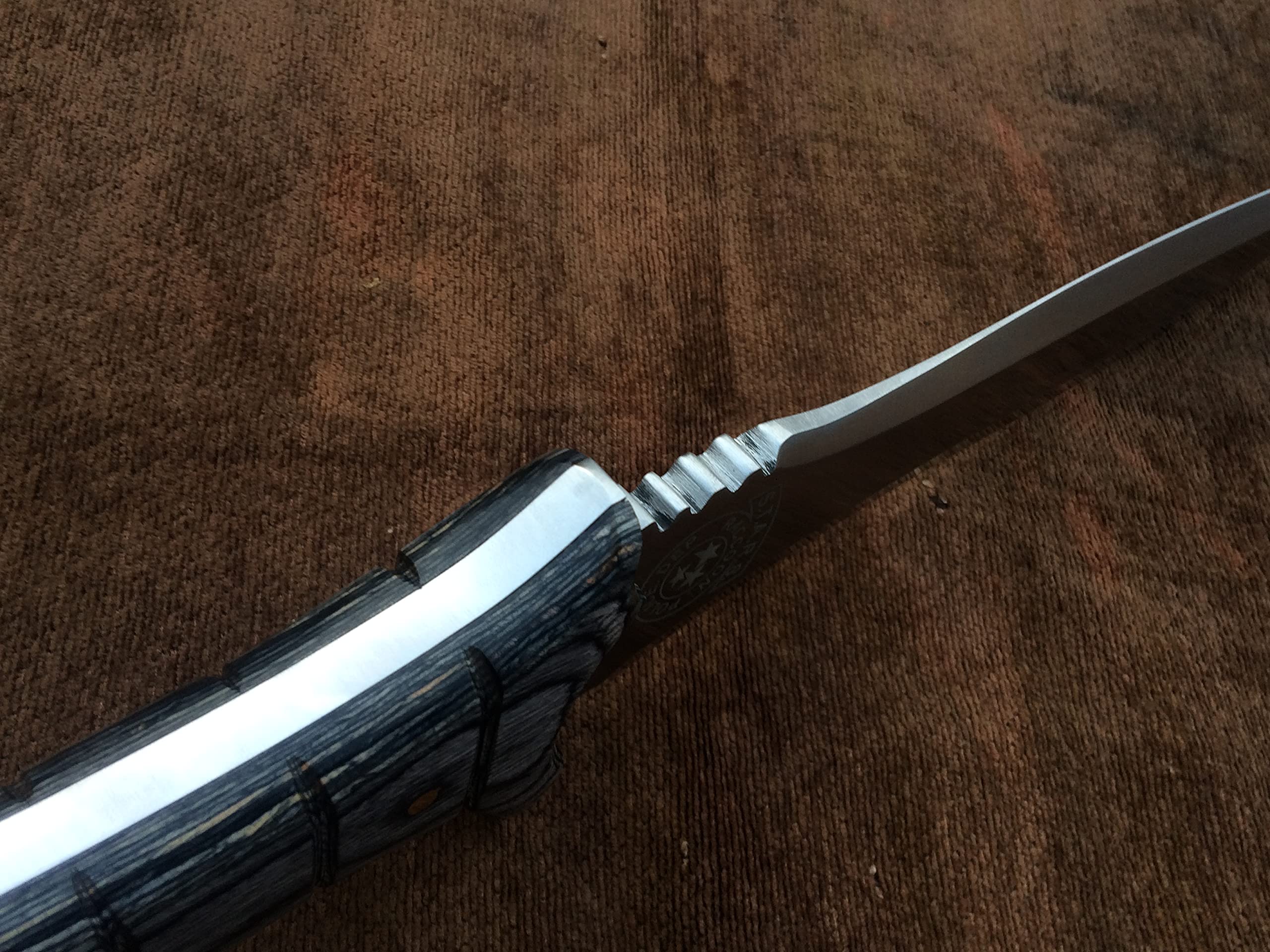SUFI Custom Handmade 5160 Spring Steel Full Tang RE4 Leon Kennedy's Knife - High Quality Survival Knife, Hunting & Outdoor Tool - Perfect Birthday Gift for Gamers & Collectors