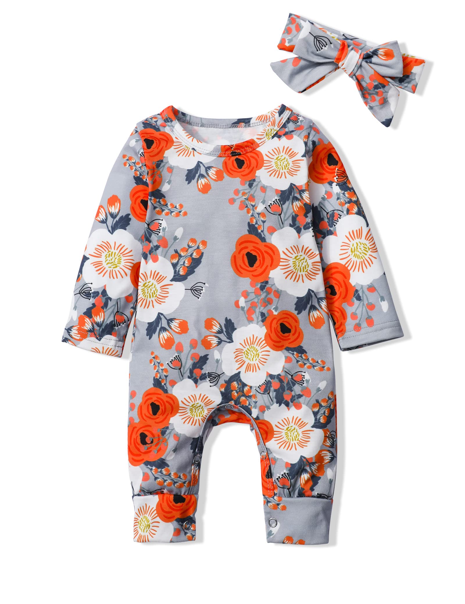 Von Kilizo Newborn Baby Girl Clothes - Soft Cotton Romper Onesie Outfit | Cute Infant Jumpsuits for 0-3 Months | Perfect for Photoshoots, Playdates & Special Occasions