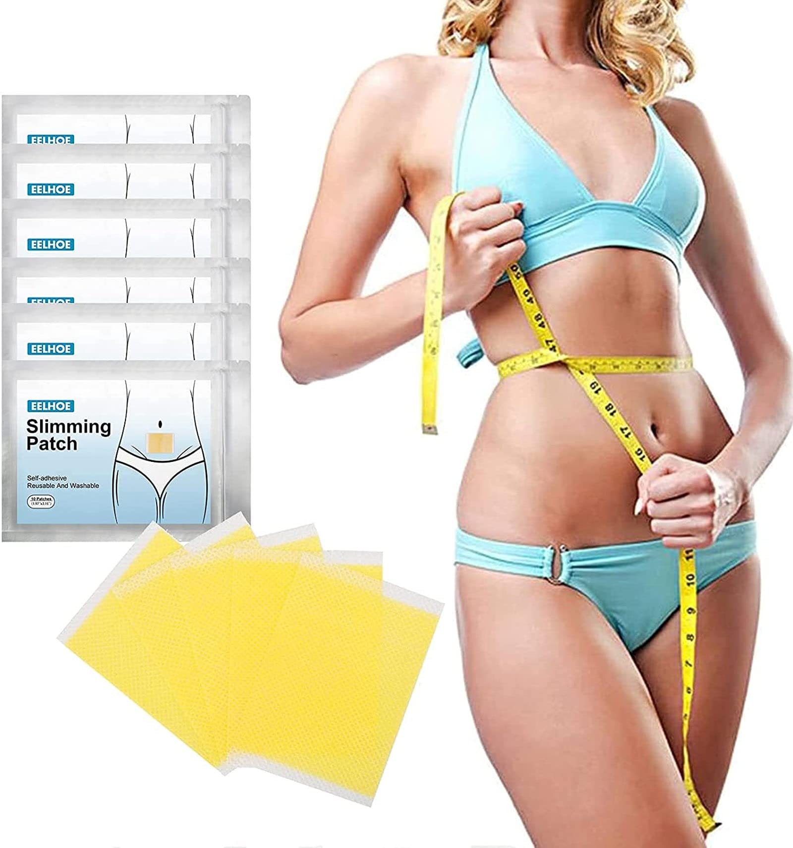 XXBSDG Fujimint Original Japanese Mint Slimming Patches - 30Pcs Waist & Belly Tightening Stickers for Weight Loss & Body Contouring | Perfect for Postpartum Recovery, Workout Enhancement & Everyday Slimming