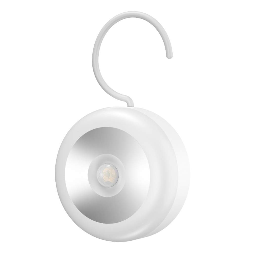 Smart LED Human Body Induction Wall Light - White Indoor Magnetic Motion Sensor Night Light for Hallway, Bedroom, Bathroom & Staircase Lighting