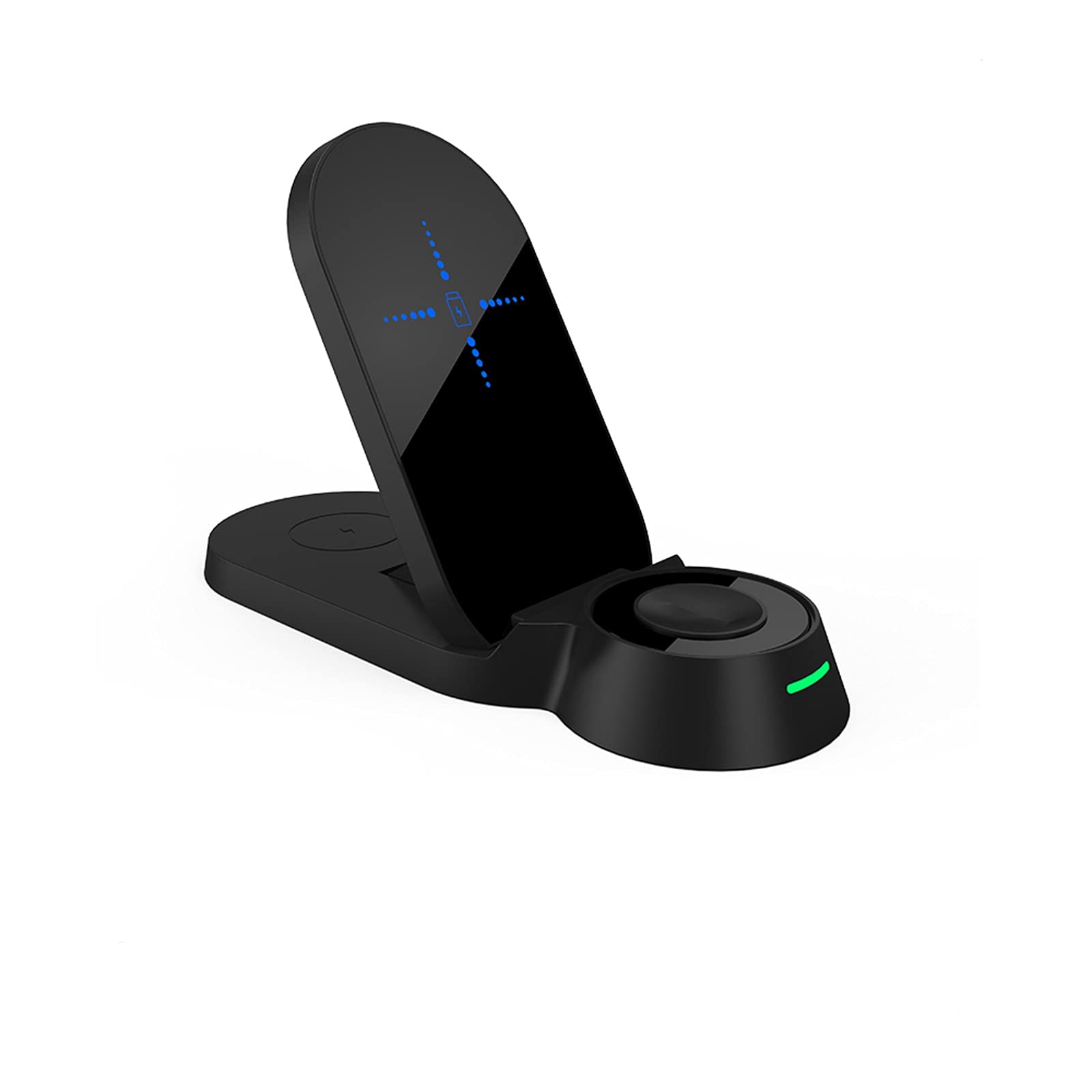 Premium 3-in-1 Wireless Charging Stand for iPhone - Compatible with Apple Watch, AirPods & Smartphones | Fast Charging Station for Home, Office & Nightstand (Black)
