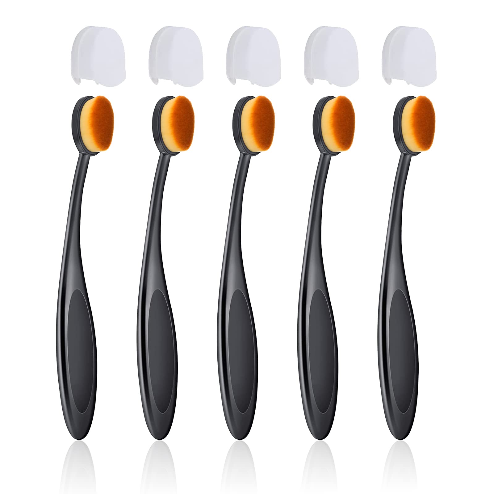 UNIMEIX 5 Pack Blending Brushes for Card Making - Professional Art Blending Tools with Covers - Ink Blending Brushes for Paper Crafts, Scrapbooking & DIY Projects - Perfect for Card Making, Watercolor & Mixed Media Art