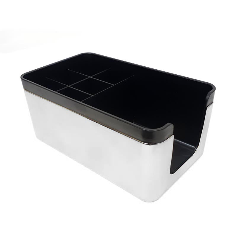BarConic® Deluxe 2-Piece Napkin Holder Caddy Set - Stainless Steel & Wooden Options for Kitchen & Dining Table Organization | Perfect for Restaurants, Home Decor, and Party Supplies