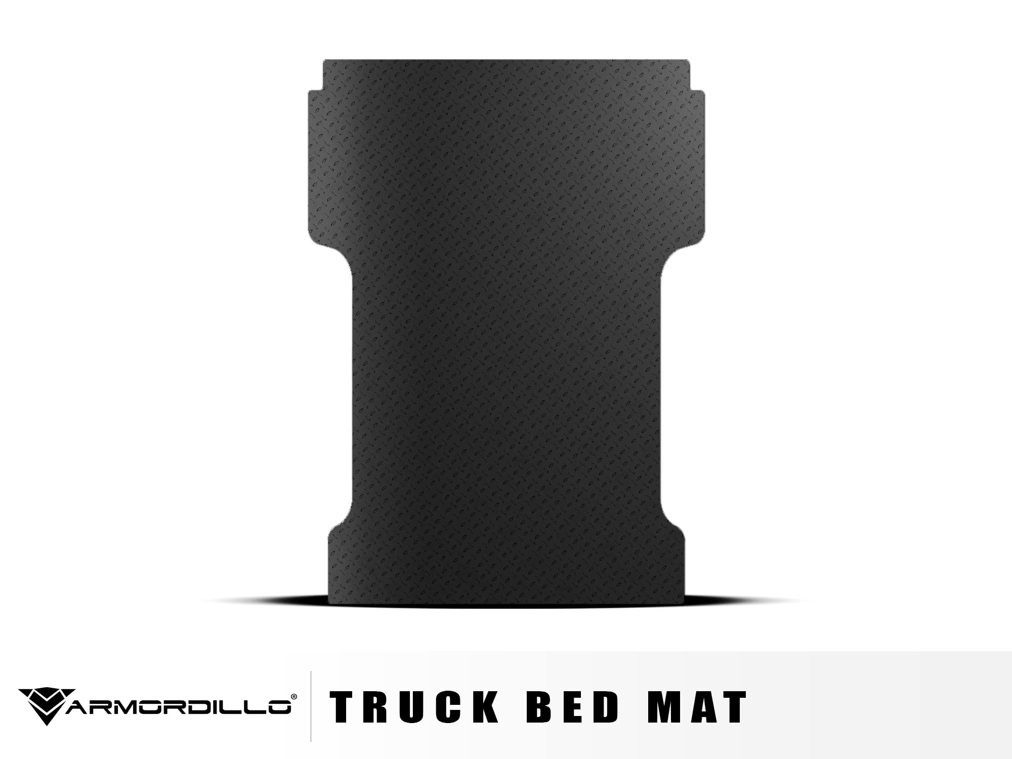 ARMORDILLO USA 8706015 Diamond Plate Rubber Truck Bed Mat - Black for 2015-2022 Ford F150 5.5' Short Bed (66