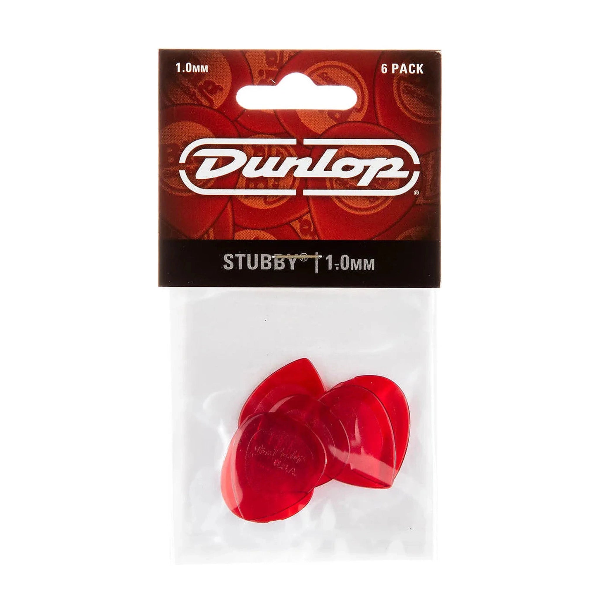Dunlop Big Stubby 1.0 Guitar Picks - 6 Pack of Thick Heavy Gauge Plectrums for Electric & Acoustic Guitar Players - Perfect for Rock, Blues & Metal Music Styles