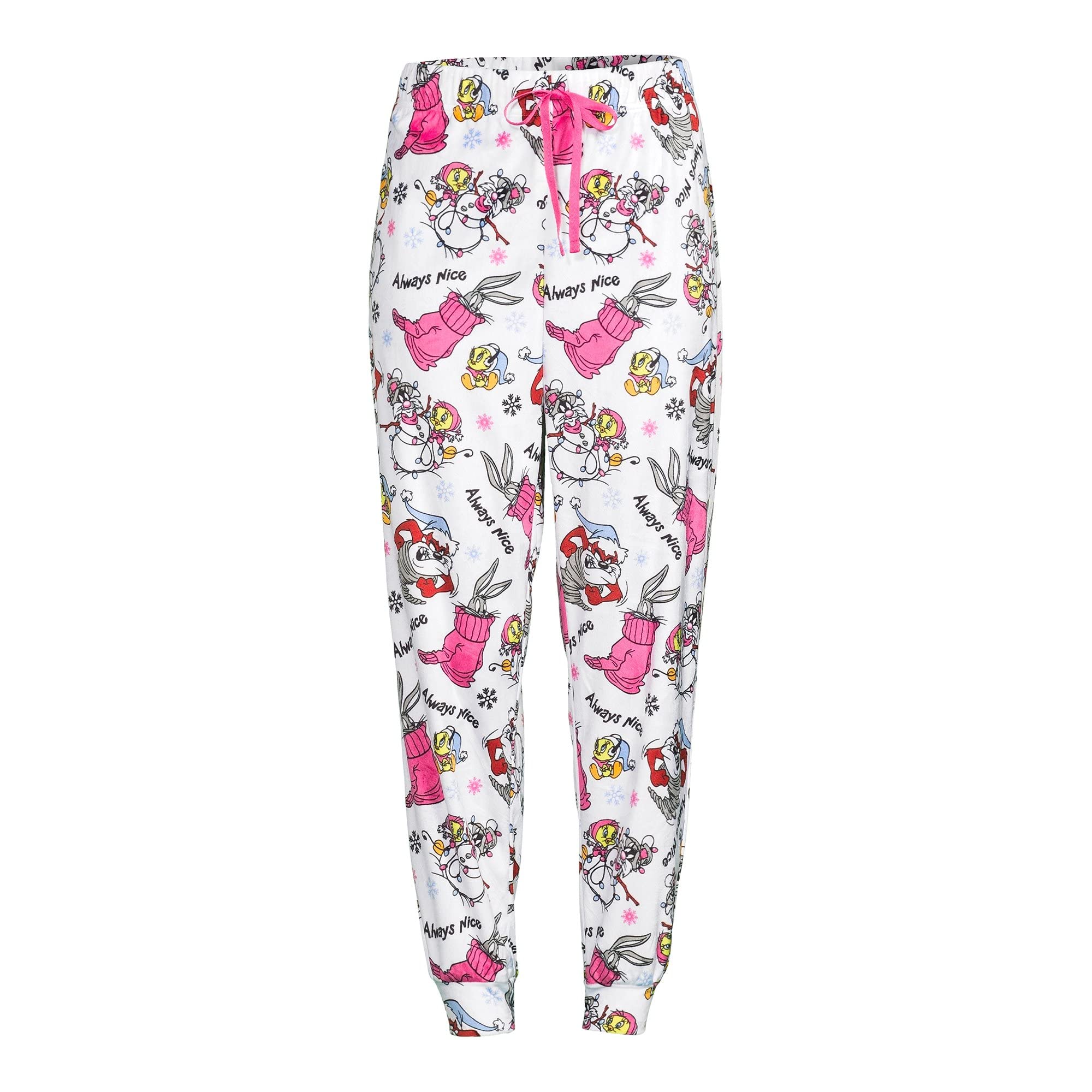 Looney Tunes Women's Sleep Jogger Pants - Soft Cotton Lounge Pants for Women, Cartoon Character Pajama Bottoms - Perfect for Sleeping, Lounging & Relaxing at Home