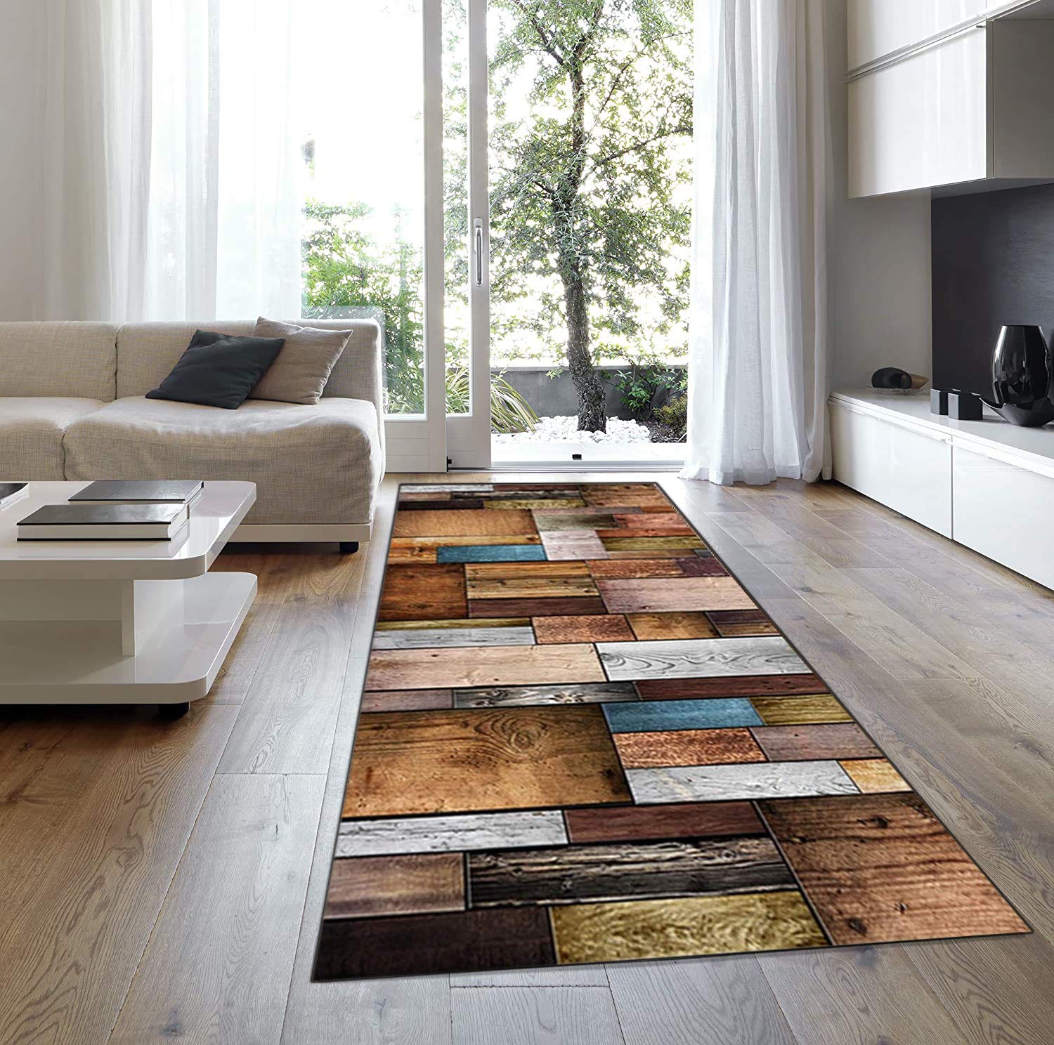 BDDY Washable Runner Rug - Non-Slip, Thick & Soft Hallway Carpet for Kitchen, Front Door, Indoor Use (1.6'x16') - Perfect for High Traffic Areas, Entryways & Home Decor