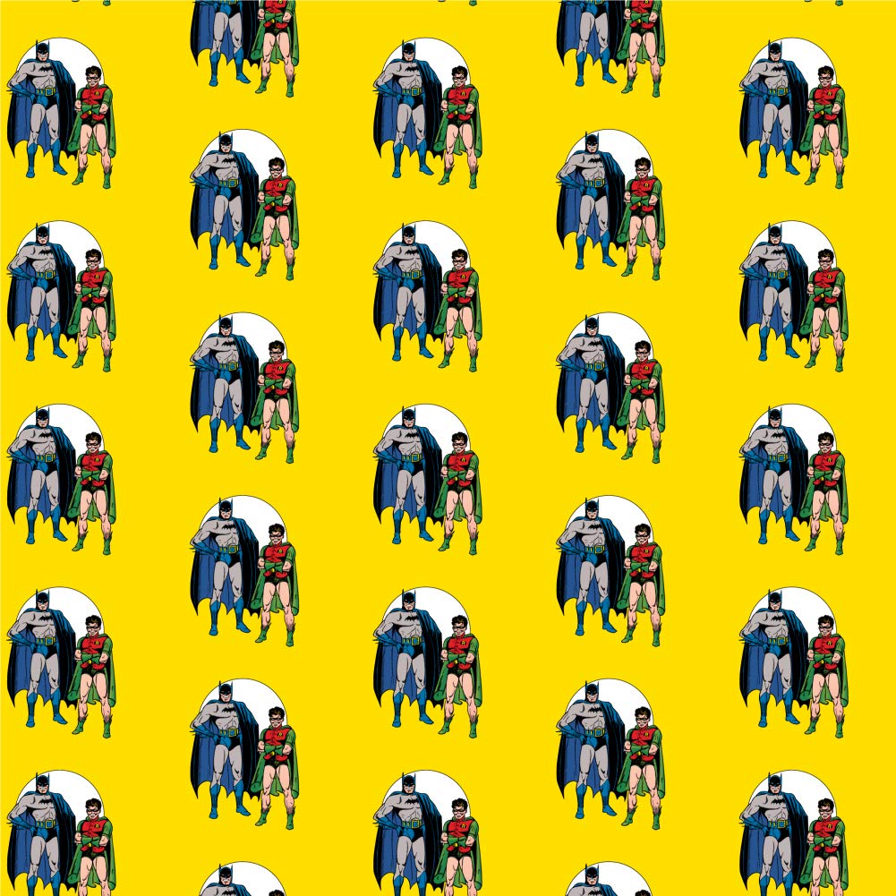Batman and Robin Gift Wrap Paper Rolls - Premium Superhero Wrapping Paper for Birthdays, Parties & Holidays - 24