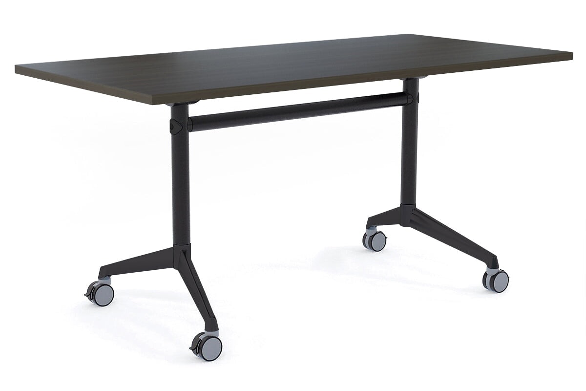 Flip Top Folding Mobile Meeting Room Table - 1800L x 800W Blackjack - Perfect for Conference Rooms, Events & Temporary Workspaces