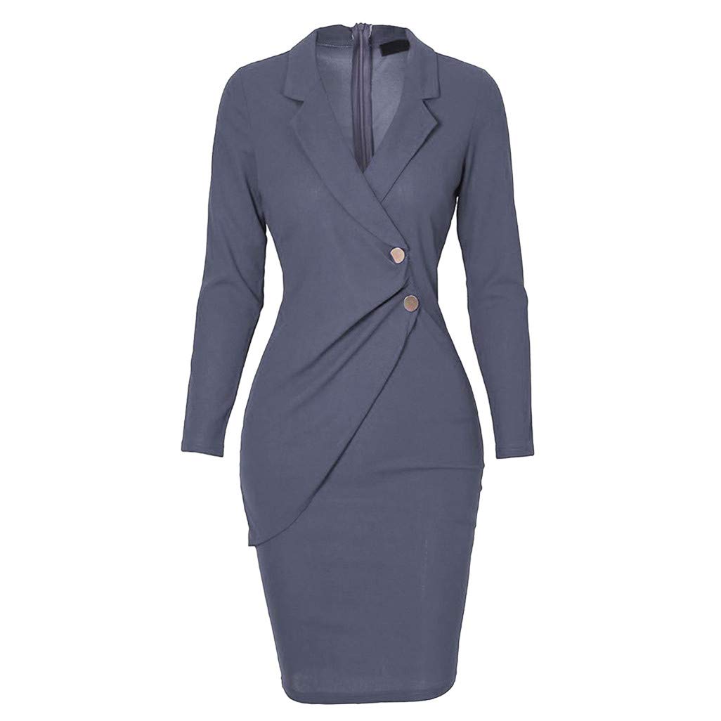 Elegant Women's Asymmetric Blazer Dress for Office & Events