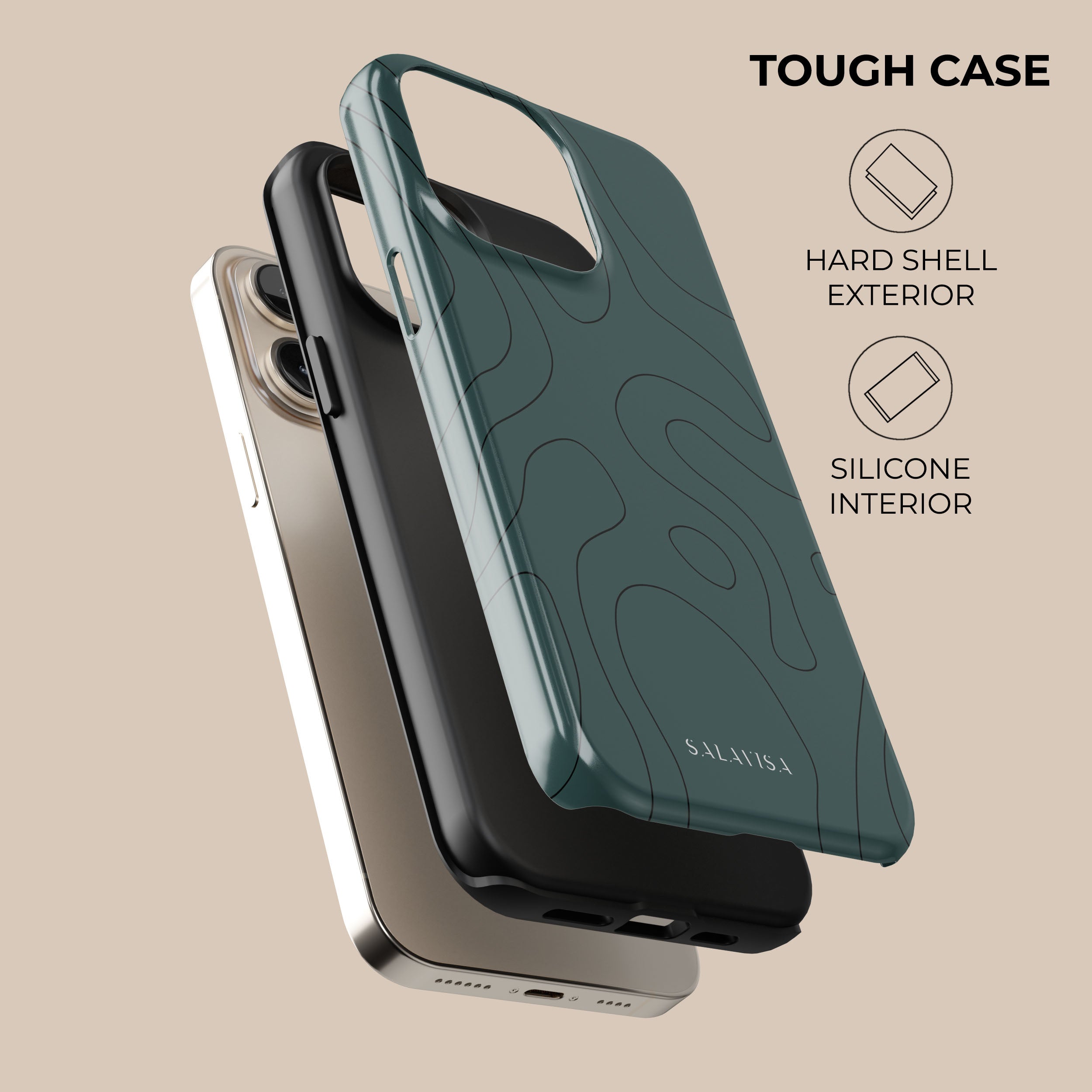 Premium 3D Topographic Map Design Queen Phone Case - Shockproof & Scratch-Resistant Cover for iPhone 14/13/12/11 Pro Max - Perfect for Outdoor Adventures & Travel Enthusiasts