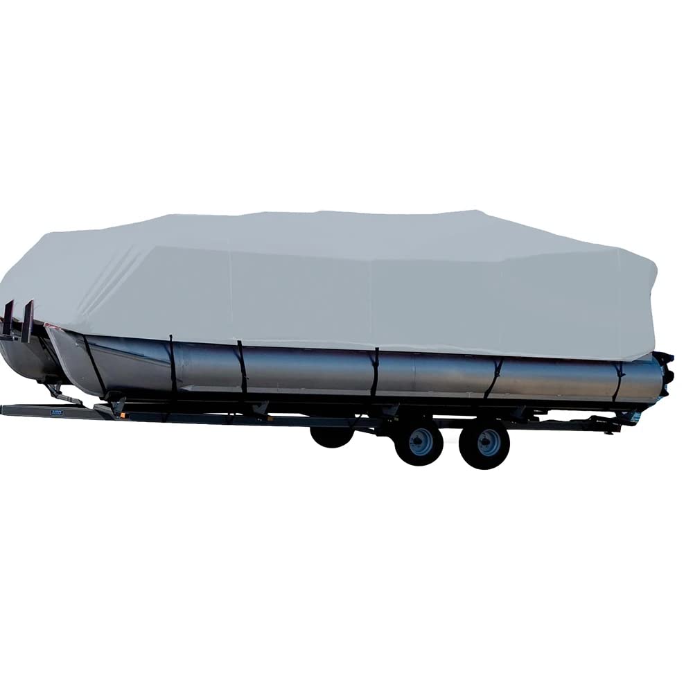CARVER Industries FED-20 PG Gray Heavy-Duty Boat Cover - Waterproof UV Protection for Outdoor Storage & Marine Use