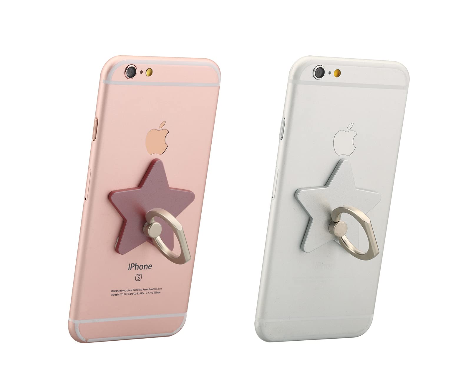 4-Pack Star Phone Ring Holder - 360° Rotating Universal Phone Grip & Kickstand for iPhone, Samsung, Most Smartphones & Tablets (4 Colors) - Perfect for Hands-Free Viewing, Gaming & Video Calls