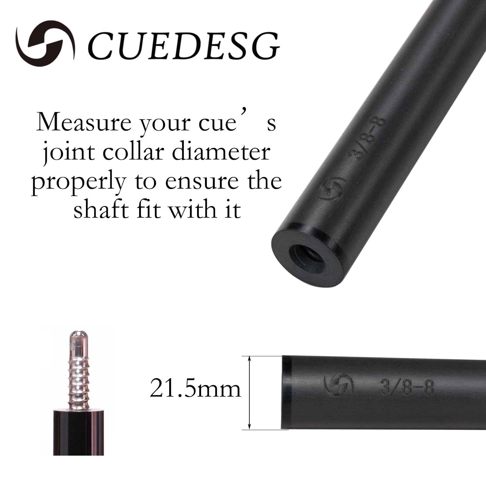 13mm Carbon Fiber Jump Break Cue Shaft - Low Deflection Professional Pool Stick for Punch Shots | Perfect for 8-Ball, 9-Ball & Snooker Players