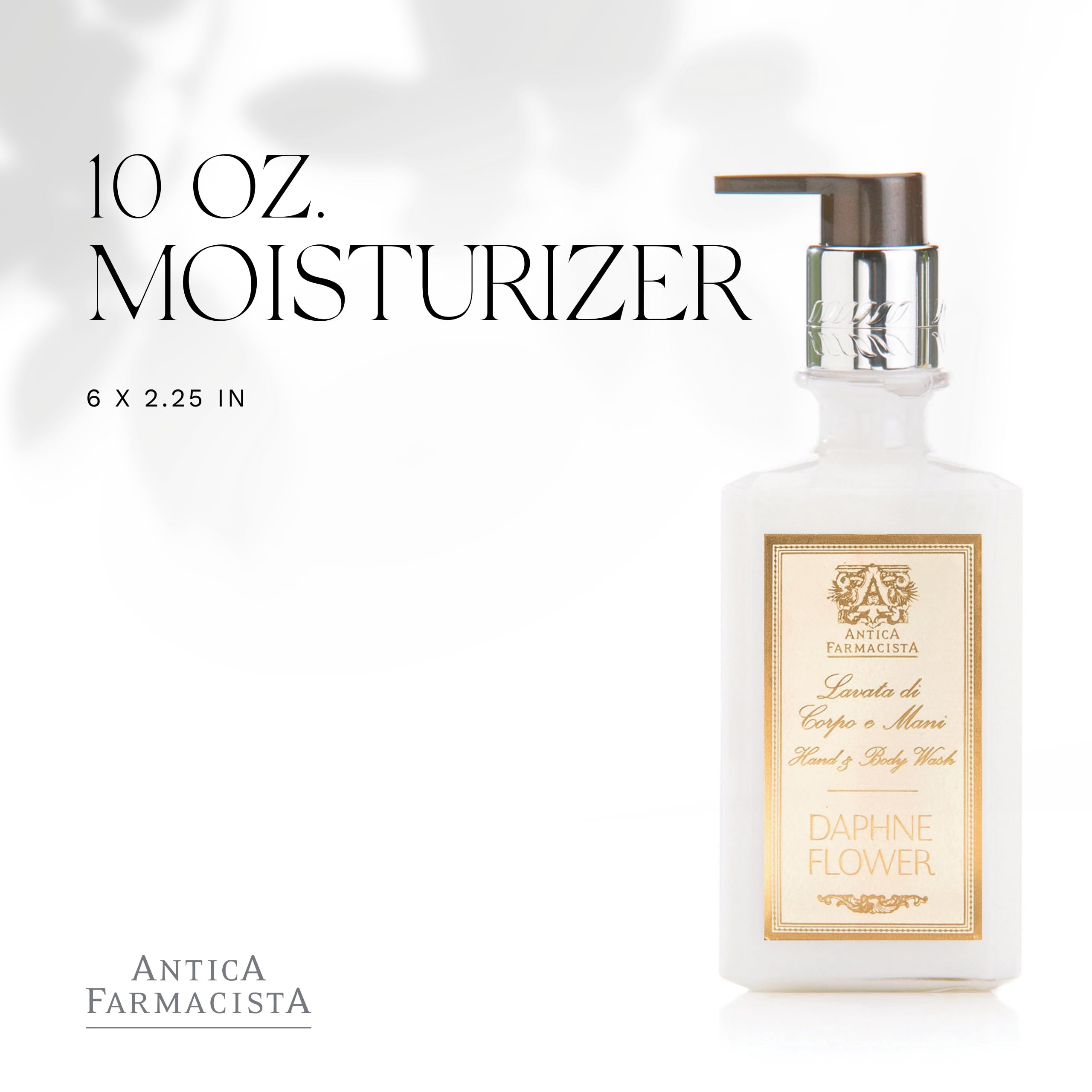 Antica Farmacista Body Moisturizer - Hydrating Scented Lotion with Daphne Flower | Premium Moisturizing Cream for Dry Skin | Luxury Skincare Gift for Women & Men | 10 Oz | Perfect for Daily Hydration, Spa Days & Gift Giving