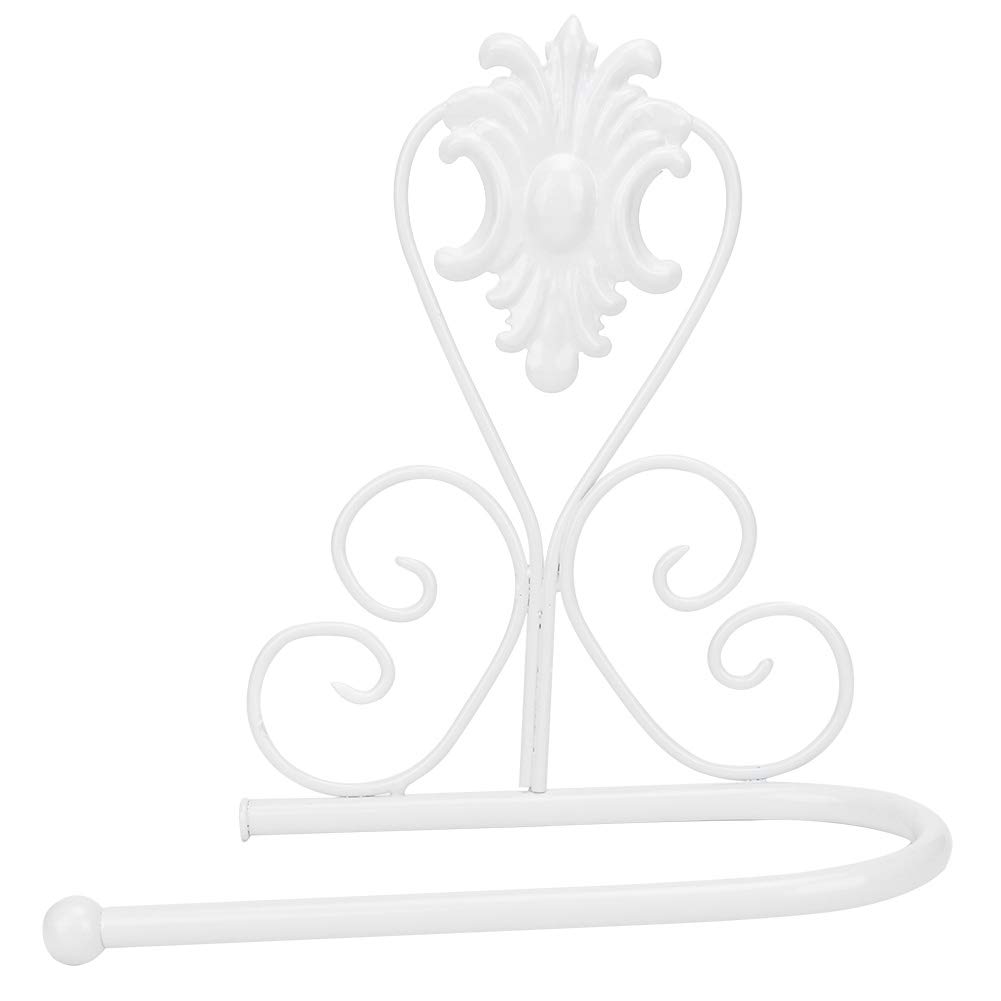 Wall-Mounted Paper Towel Holder - Stainless Steel Kitchen & Bathroom Tissue Roll Rack (White) | Space-Saving Solution for Small Kitchens, Bathrooms & RVs