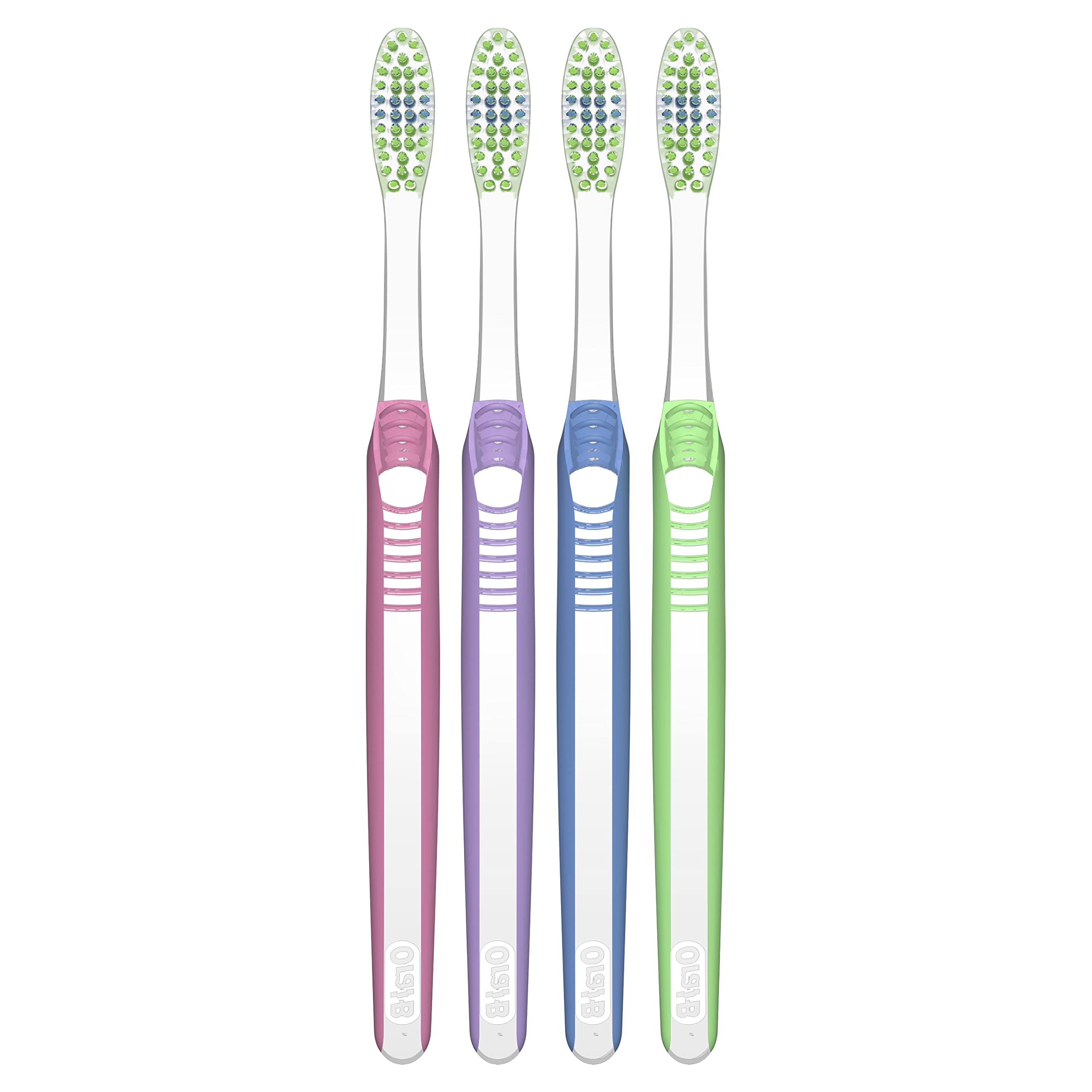 Oral-B Indicator Color Collection Toothbrushes - Soft Bristles, 4 Pack for Gentle Dental Care - Perfect for Travel, Home & Daily Oral Hygiene Routine