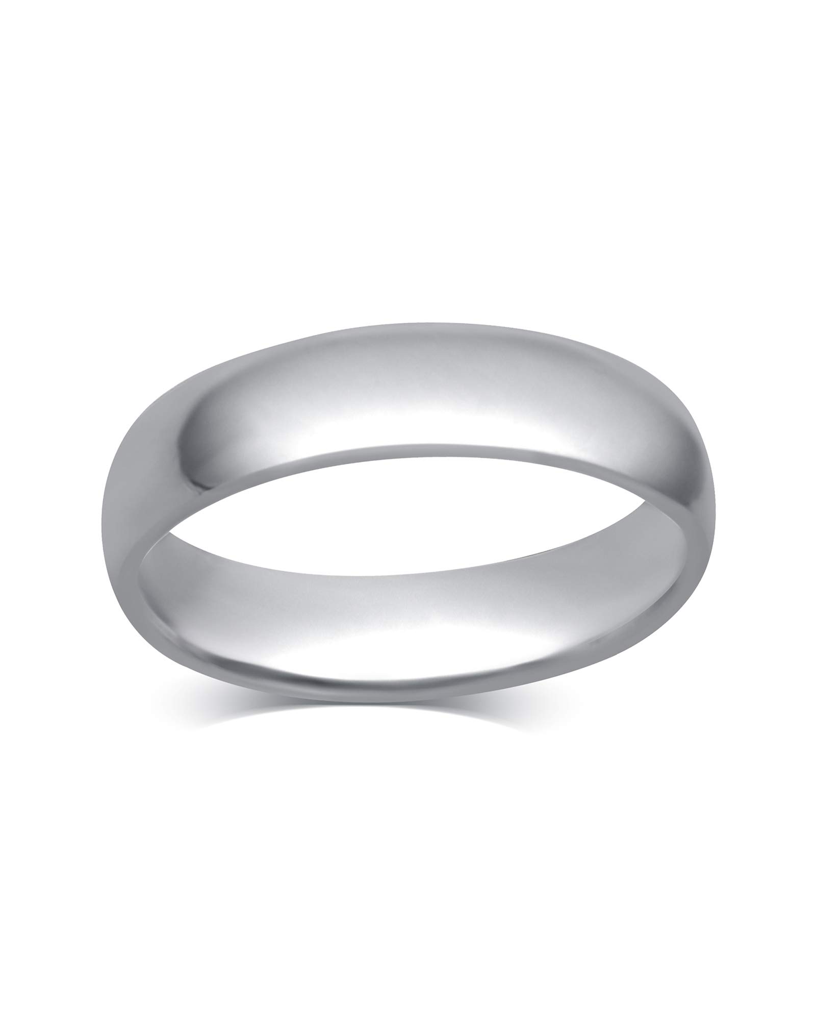 10K Solid Gold Comfort Fit Wedding Band for Men & Women - 2MM to 8MM High Polished Unisex Ring in White/Yellow Gold - Perfect for Anniversaries, Engagements & Gifts (Includes Jewelry Box)